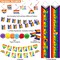 64PCS Pride Month Decorations with Rainbow Foil Curtain, Porch Sign , Banner, Balloons and Flags
